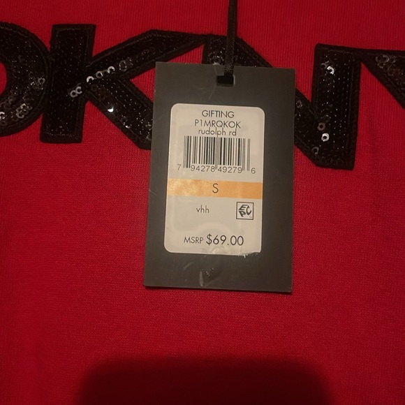 DKNY Women’s puff sleeve Sequin logo Graphic sweatshirt - Picture 7 of 10